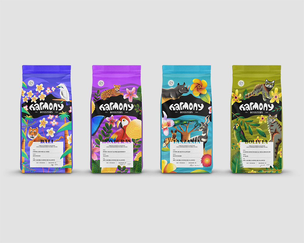 國際包裝設計欣賞｜Harmony Roasters咖啡包裝設計