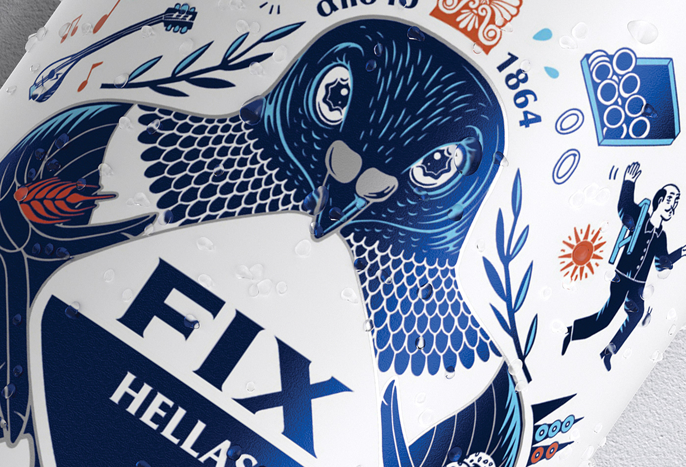 國際包裝設(shè)計分享：希臘啤酒包裝設(shè)計 FIX HELLAS，充滿地域特色