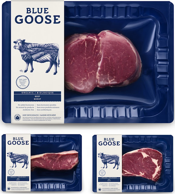 國際包裝設計|BLUE GOOSE 雞肉包裝設計與牛肉包裝設計風格欣賞