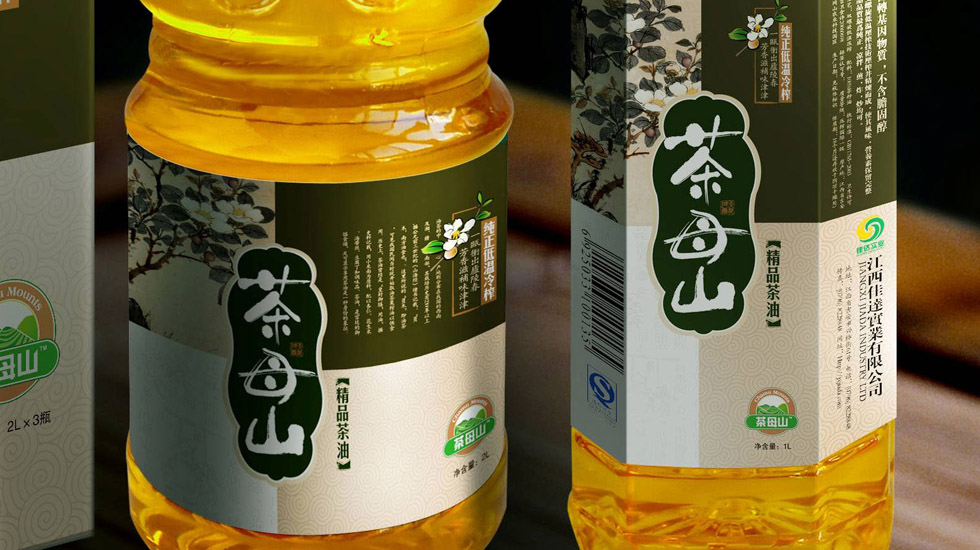 茶母山精品茶油瓶型包裝設(shè)計(jì)
